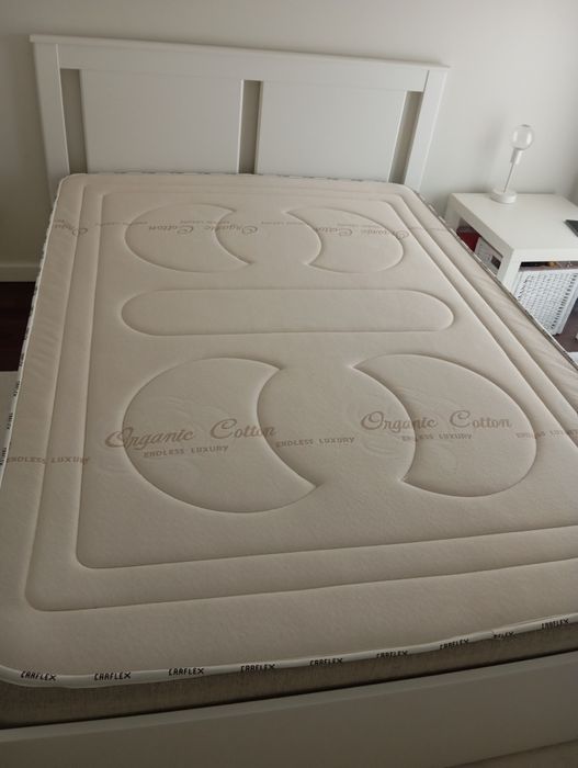 Vendo cama de casal Ikea e colchão