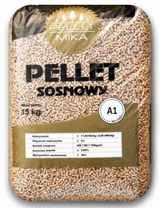 Pellet Mika sosnowy certyfikat A1 , transport windą Lava Olczyk Bizon
