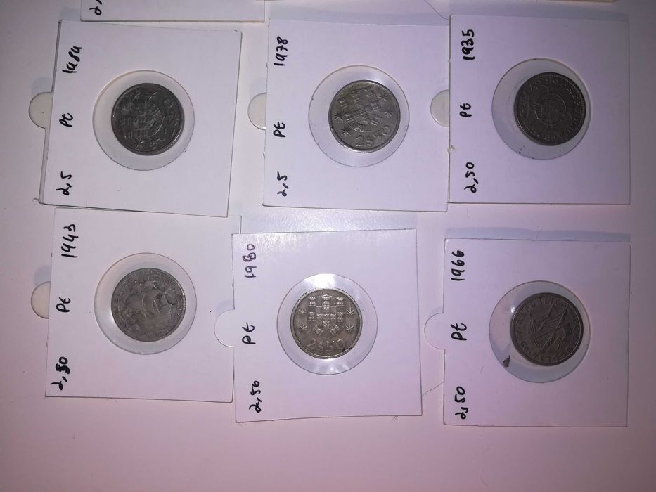 Moedas 2,5 escudos Portugal