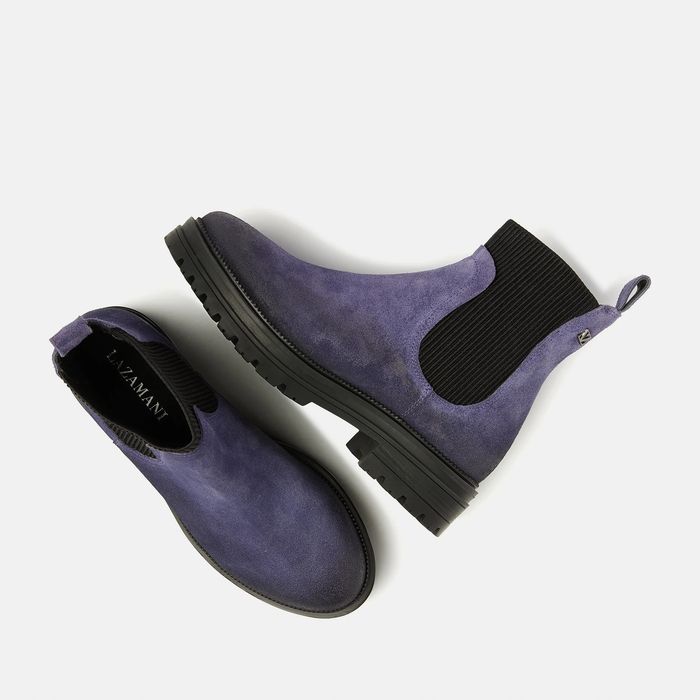 Lazamani 36 Buty Damskie 85.517 Purpurowe Skórzane Botki T1205