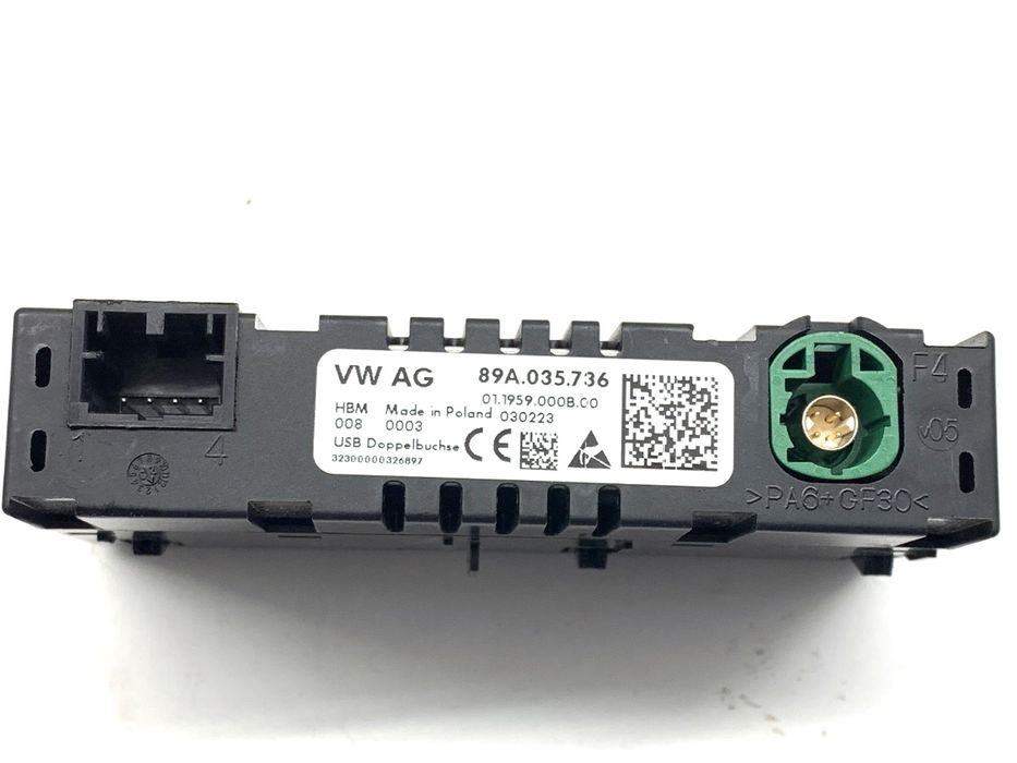 GNIAZDO USB AUDI Q4 89A035736 ZŁĄCZE ŁADOWANIA, MULTIMEDIALNE