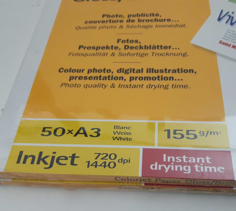 2 Embalagens Novas Papel A3 Fotográfico Brilhante 155g. p/ Impressoras