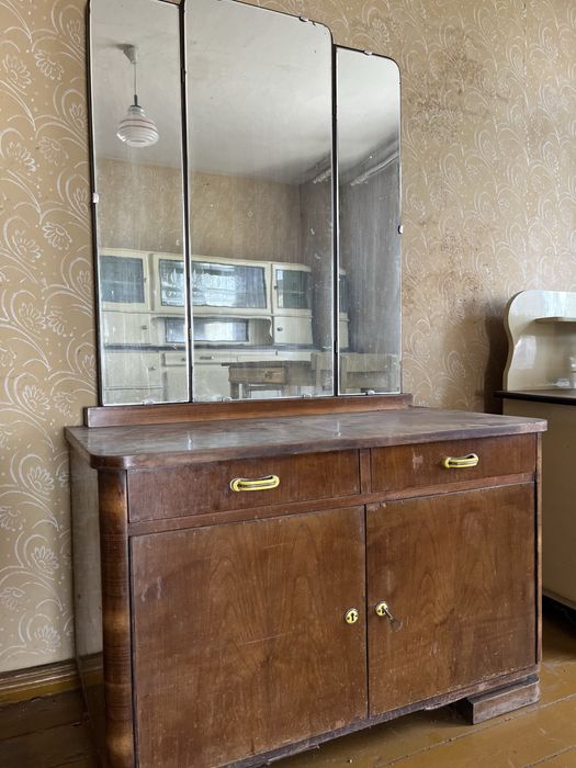 Komoda z lustrem prl styl retro