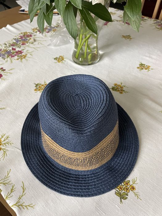 Kapelusz letni słomkowy 54-56 cm fedora grantowy