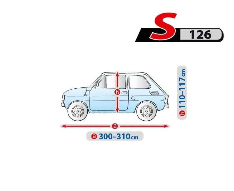 Plandeka Na Auto | Pokrowiec Całoroczny | S 126 Hatchback | 300-310cm