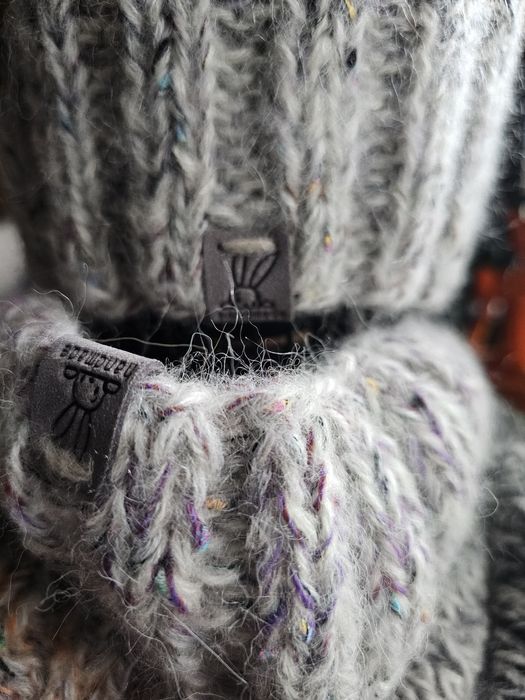 Czapka komin rękawiczki handmade