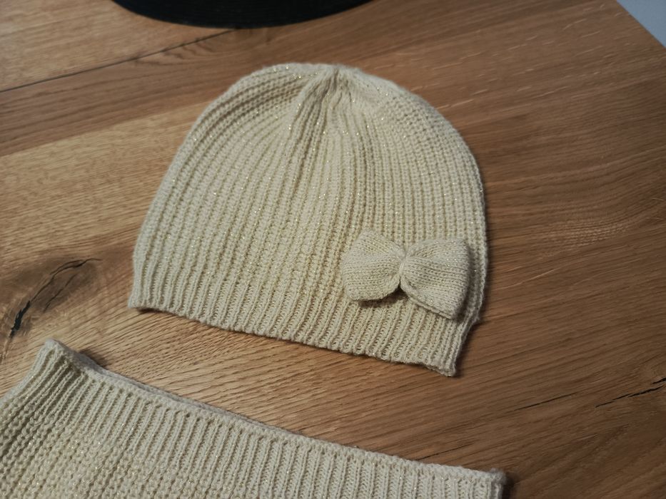 Wiosenny komplet czapka+komin 6-10 lat