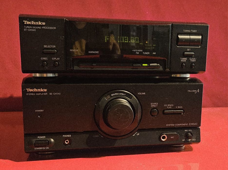 Wieża Technics z pilotem Karaoke