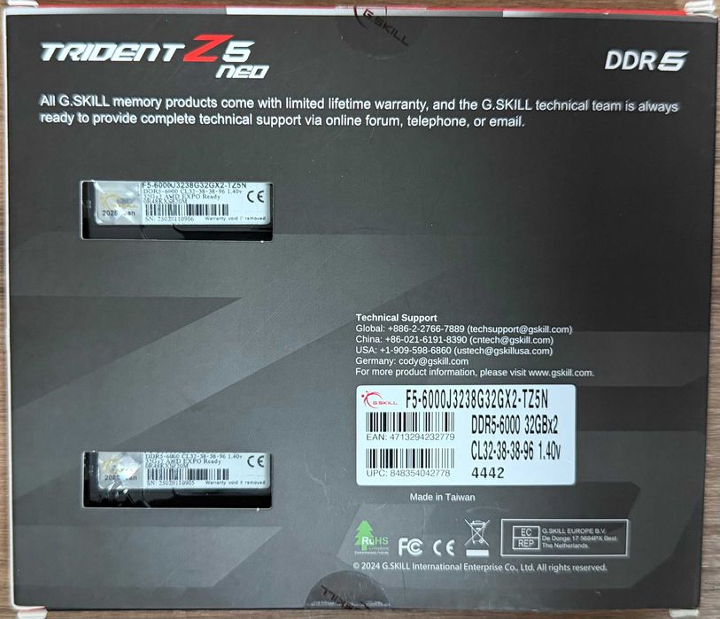 G.SKILL Trident Z5 Neo 64GB 6000MHz AMD EXPO