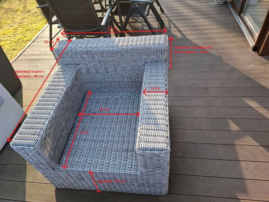 Komplet foteli z technorattanu 2 sztuki