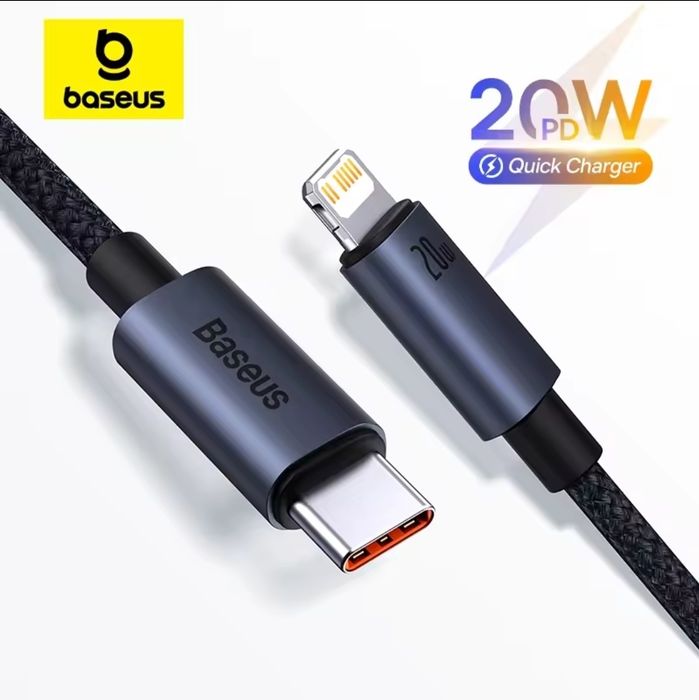 Якісні кабелі Ugreen PD100W PD240W PD3.1 Type-C Lightning usb