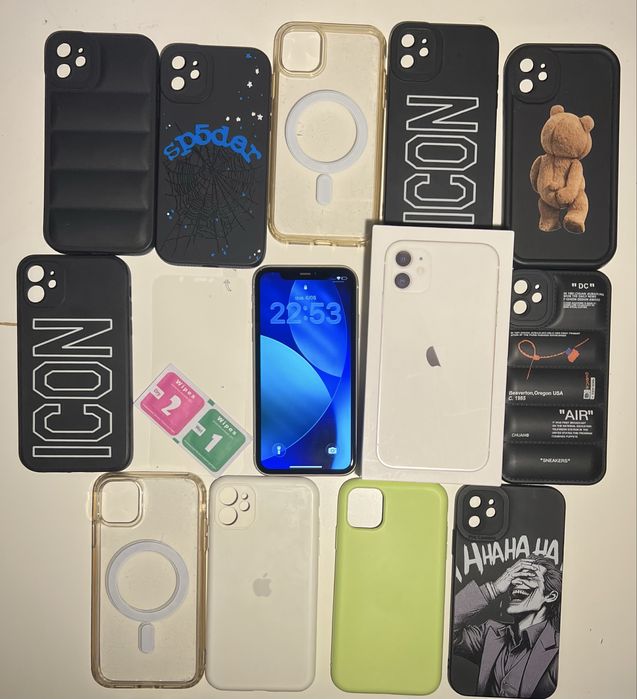 iPhone 11 128GB Branco Como Novo + 10 Capas + Caixa