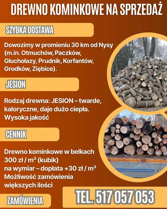 Drewno kominkowe na sprzedaż wysoka jakość transport