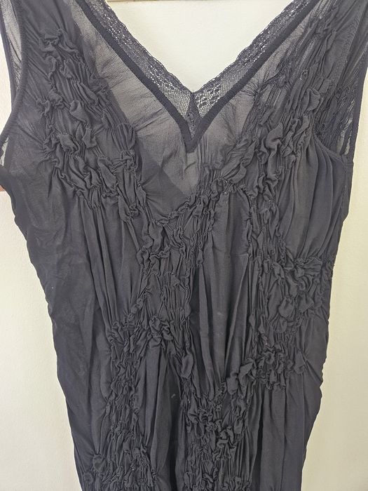 Czarna sukienka maxi koronka Zara