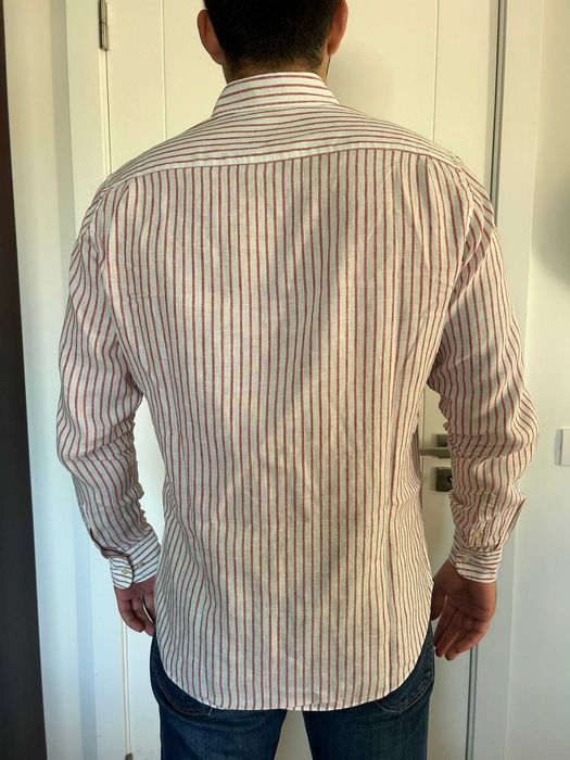 Camisa MASSIMO DUTTI Vermelha e Branca