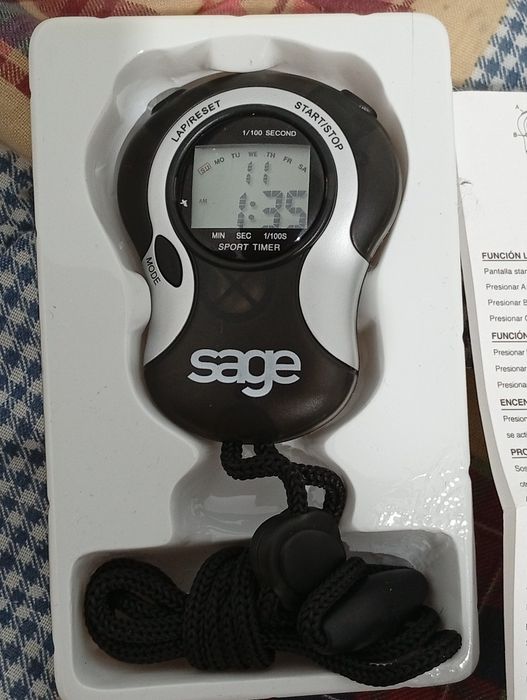 Cronômetro da Sage sport timer novo em caixa e pilha nova