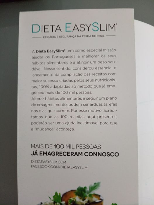 Dieta EasySlim: 100 Receitas Low Carb - Farmodiética	Editor-  como novo!