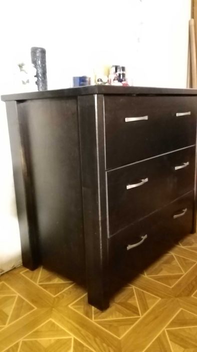 Комод натуральный массив бука бренд  Эстелла цвет венге