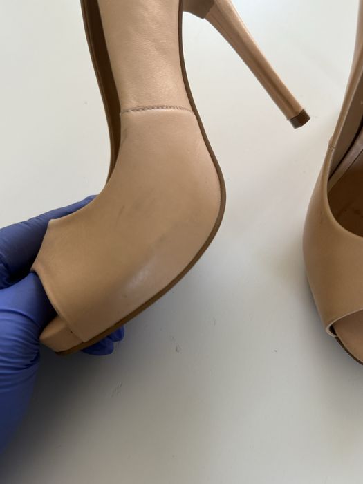 Szpilki Kazar kremowe