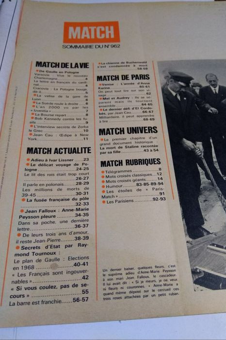 Paris Match Septembre 1967