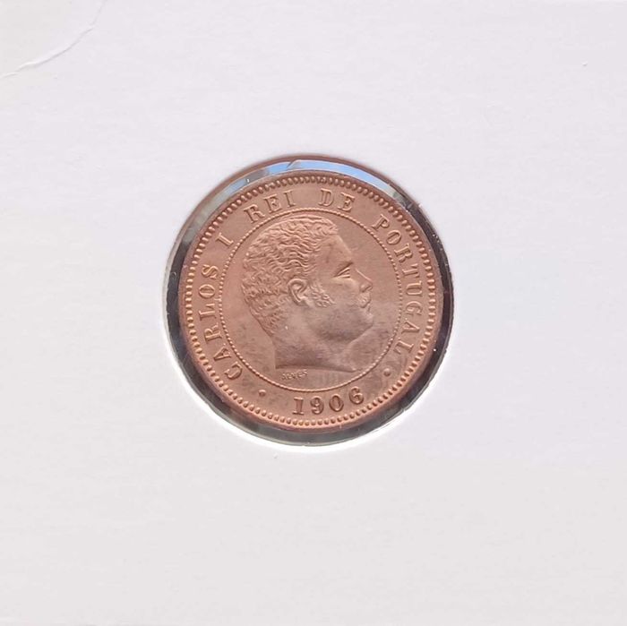 Moeda de Portugal - 5 réis de 1906 Rei D. Carlos I