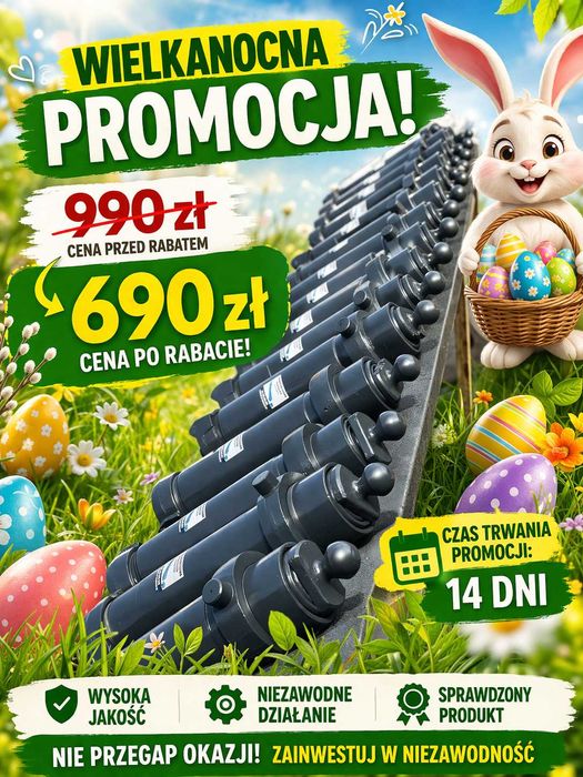 Siłownik do przyczepy D47 - 2 LATA PISEMNEJ GWARANCJI !! Od ręki !!