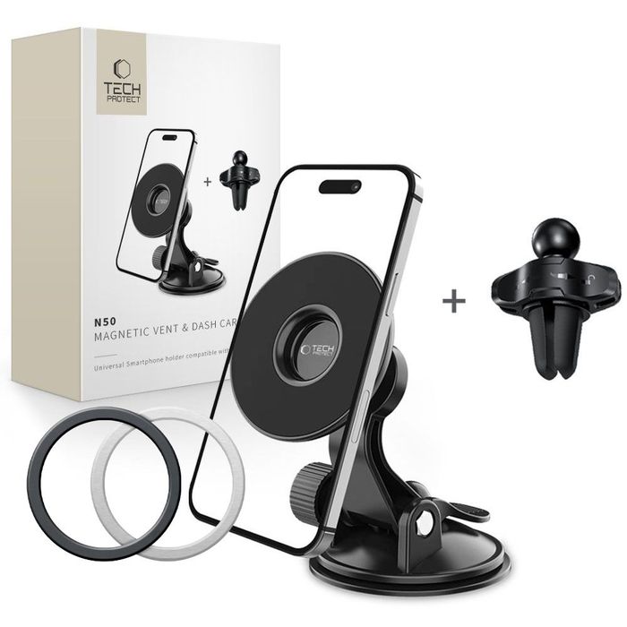 Tech-Protect N50 Magnetic MagSafe dashboard & vent car mount black
