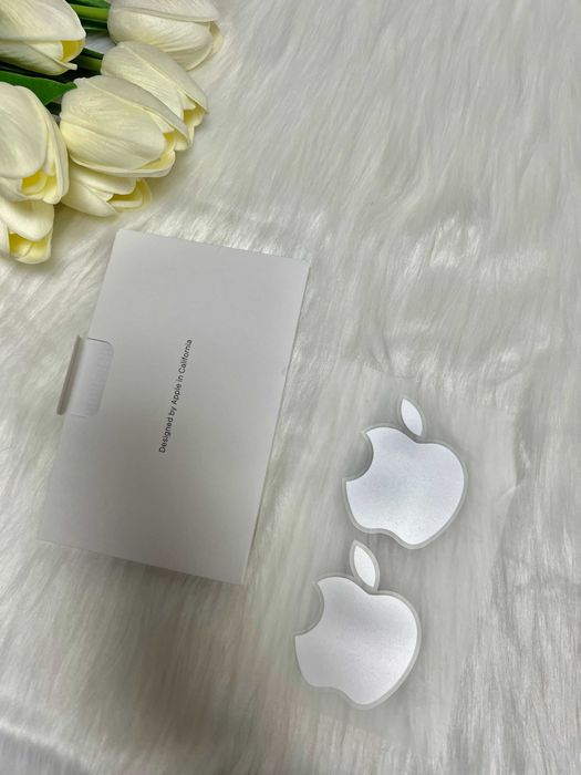 NOWE Oryginalne 2 szt naklejki jabłuszko Iphone z mcbook