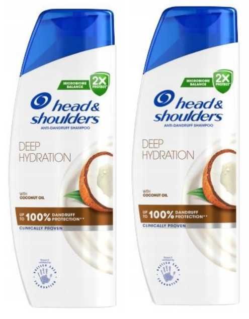 2x400 ml Head Shoulders Deep Hydration Szampon do włosów z Olejem Kokosowym