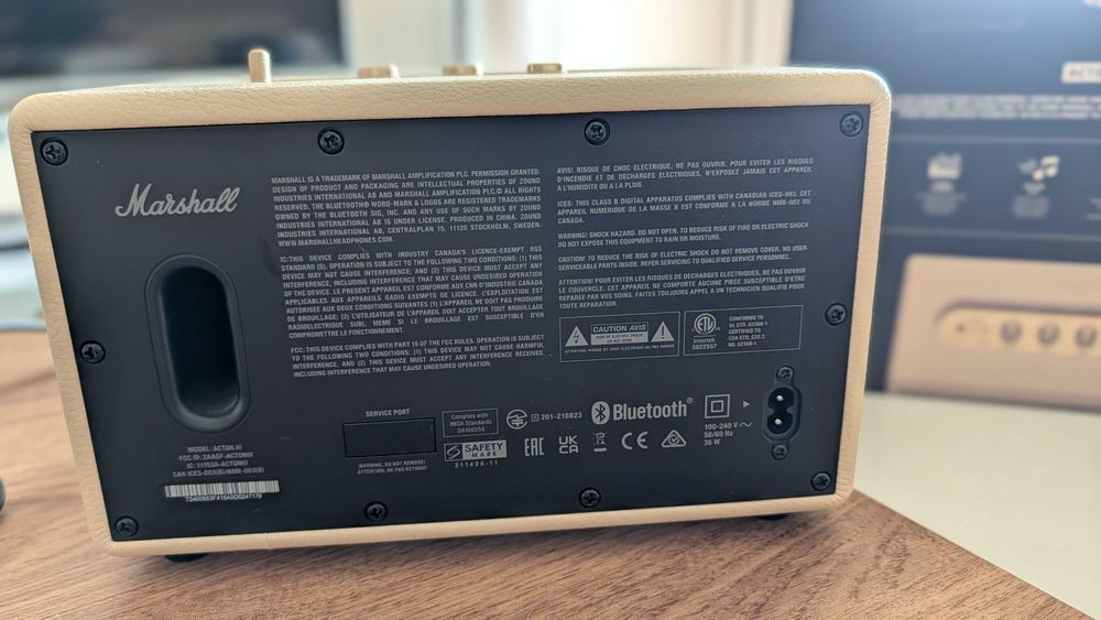 Marshall Acton III Bluetooth Speaker (White)