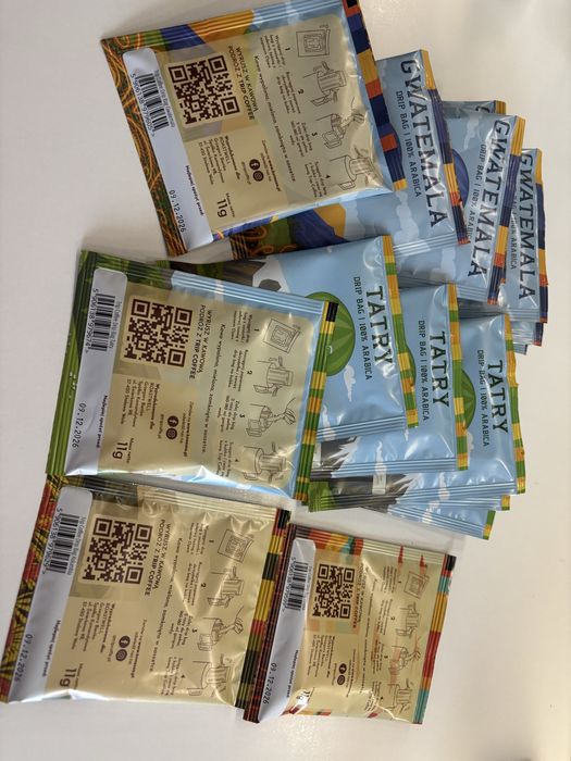 Zestaw 15-stu saszetek kawy 100% Arabica