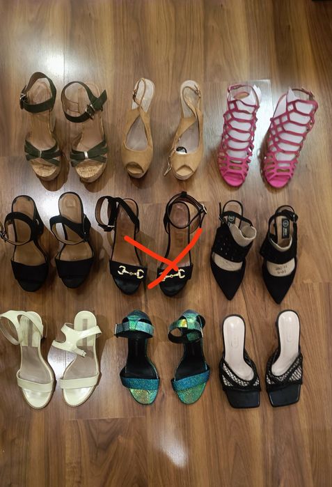 Vários sapatos diversificados para senhora (5€ cada par)