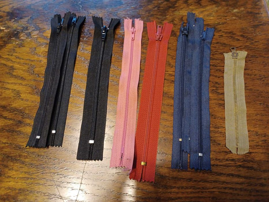 suwaki kryte krótkie zestaw 8 sztuk czarny różowy czerwony granatowy