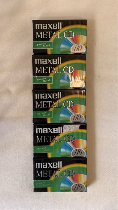 Cassetes áudio METAL Maxell (Type IV) – Topo de gama