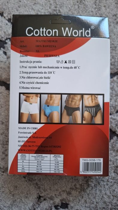 Majtki męskie komplet