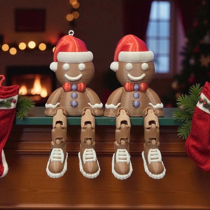 Breloki świąteczne pierniczki druk 3d