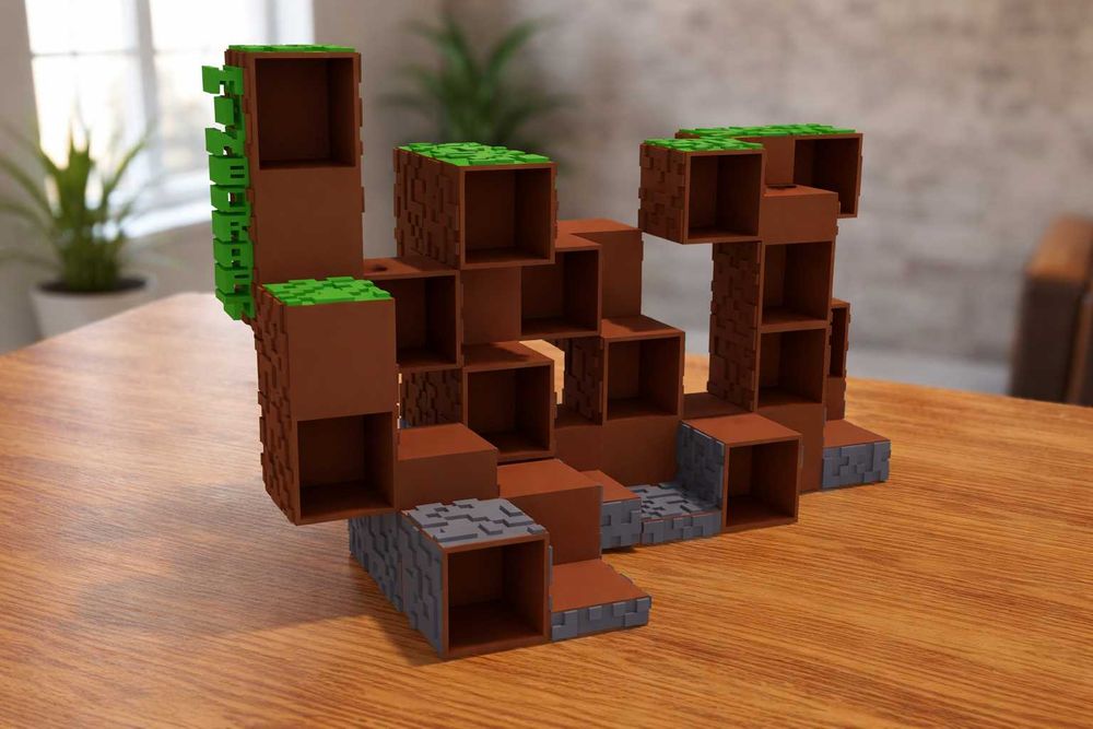 Podstawka stand ekspozytor na figurki Minecraft z Kinder Joy