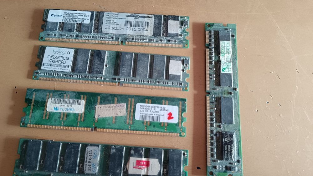 Stary zestaw pc retro ram procesory