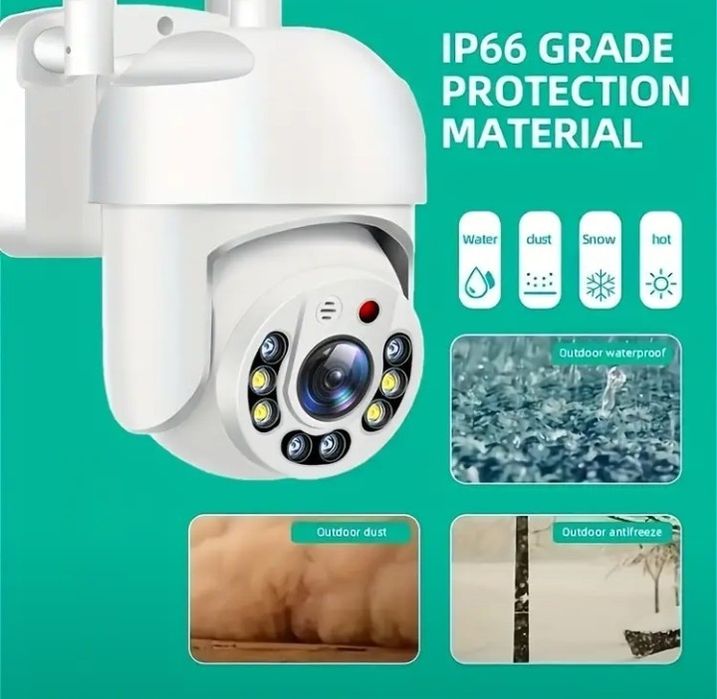 Kamera IP Obrotowa Zewnętrzna Wodoodporna Inteligentny tryb Nocny PTZ
