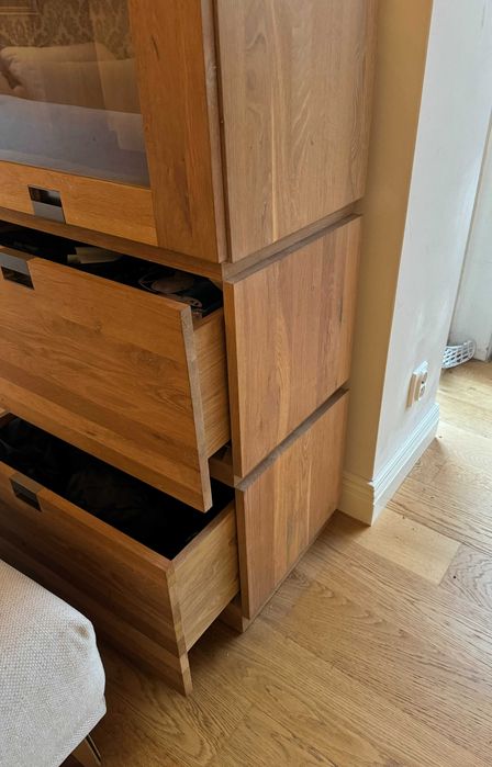 Almi decor Szafka regał witryna prawdziwy Dąb lity