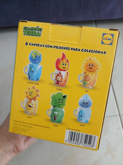 Lidl shop guardioes da terra caneca planeta miniaturas
