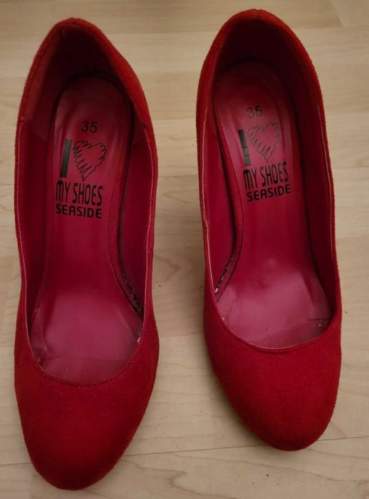 Sapatos salto alto, vermelho, Seaside, tamanho 35