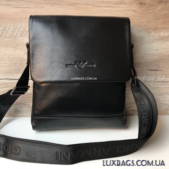 Мужская кожаная сумка через плечо Armani Армани