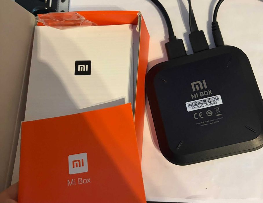 xiaomi mi box s (com caixa e todos os cabos) (hdmi, cabo rede, adaptador rede)