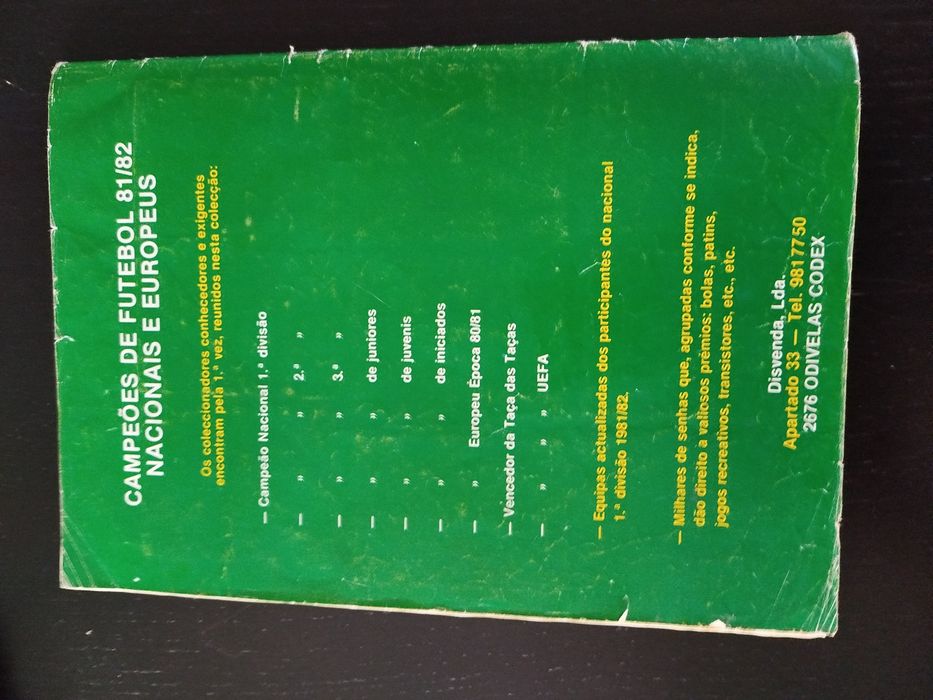 Caderneta Campeões de Futebol 81/82