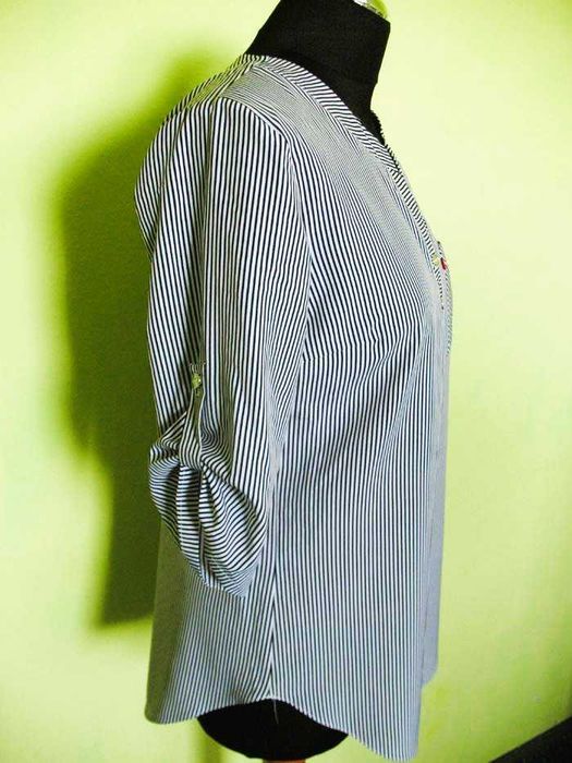 Bluzka - w prążki - cienka - 40 M - biust 102 cm Elcol Collection
