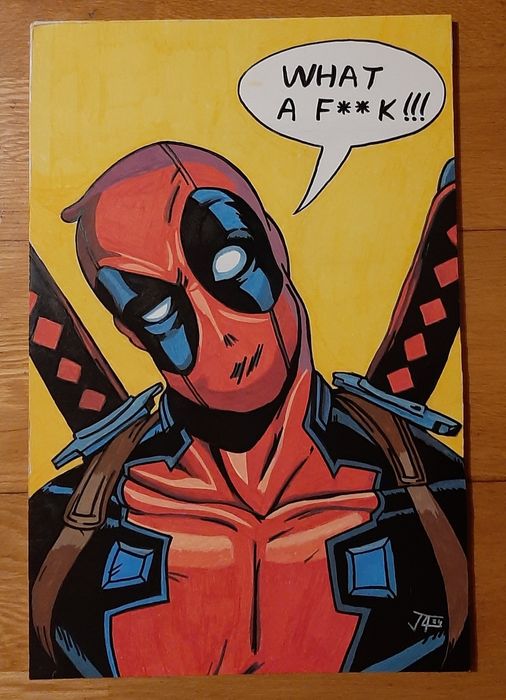 Pintura acrilica Deadpool