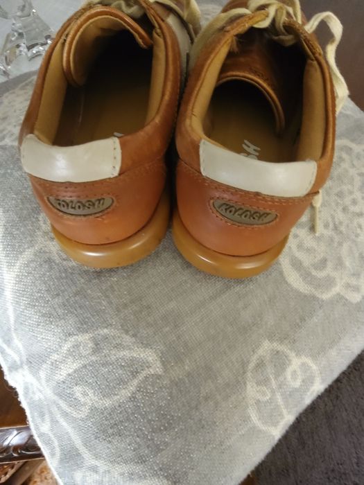 Sapatilhas em pele cor camel nr 37Kolosh