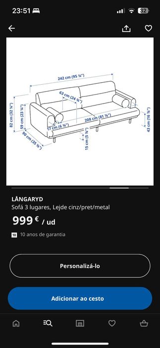 Sofá em ótimo estado