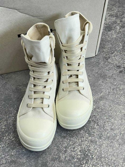 Rick Owens Ramones DRKSHDW milk білі кеди opium archive кеды белые